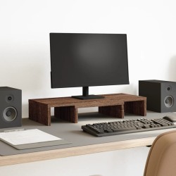 Support de moniteur réglable chêne marron bois d'ingénierie 