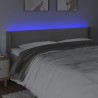 Tête de lit à LED Gris 183x16x78/88 cm Similicuir 
