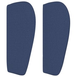 Tête de lit avec oreilles Bleu 163x23x78/88 cm Tissu 