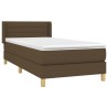 Sommier à lattes de lit avec matelas Marron foncé 100x200 cm 