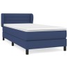 Sommier à lattes de lit avec matelas Bleu 90x200 cm Tissu 