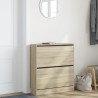 Armoire à chaussures chêne sonoma 80x21x87,5 cm bois ingénierie 