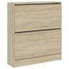 Armoire à chaussures chêne sonoma 80x21x87,5 cm bois ingénierie 