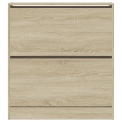 Armoire à chaussures chêne sonoma 80x21x87,5 cm bois ingénierie 