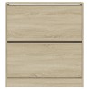 Armoire à chaussures chêne sonoma 80x21x87,5 cm bois ingénierie 