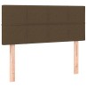 Sommier à lattes de lit avec matelas Marron foncé 100x200 cm 