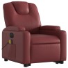Fauteuil inclinable de massage électrique rouge bordeaux 