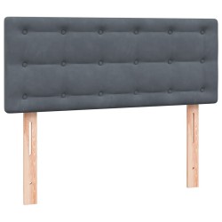 Sommier à lattes de lit et matelas gris foncé 120x210cm velours 