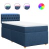 Sommier à lattes de lit avec matelas Bleu 80x200 cm Tissu 