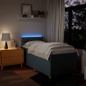 Sommier à lattes de lit avec matelas Bleu 80x200 cm Tissu 