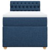 Sommier à lattes de lit avec matelas Bleu 80x200 cm Tissu 