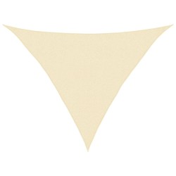 Voile d'ombrage 160 g/m² Crème 2,5x2,5x3,5 m PEHD 