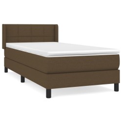 Sommier à lattes de lit avec matelas Marron foncé 80x200 cm 