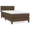 Sommier à lattes de lit avec matelas Marron foncé 80x200 cm 