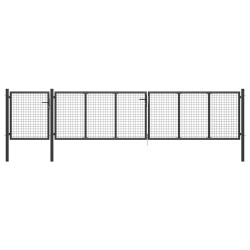 Portail de jardin Acier 500 x 75 cm Anthracite 