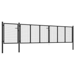 Portail de jardin Acier 500 x 75 cm Anthracite 