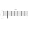 Portail de jardin Acier 500 x 75 cm Anthracite 