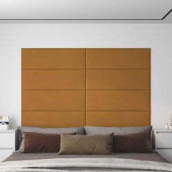 Panneaux muraux 12 pcs Marron 90x30 cm Velours 3,24 m² 