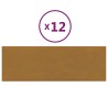 Panneaux muraux 12 pcs Marron 90x30 cm Velours 3,24 m² 