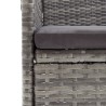 Ensemble à manger de jardin et coussins 5pcs Gris/noir 
