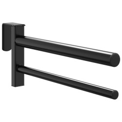 Porte-selle à deux bras portable noir fer 