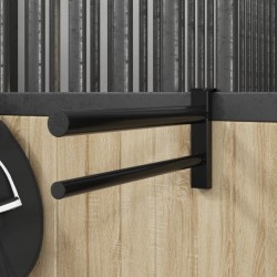 Porte-selle à deux bras portable noir fer 