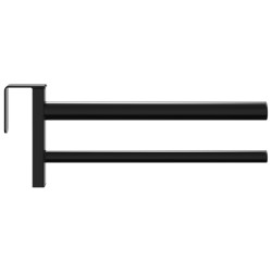 Porte-selle à deux bras portable noir fer 