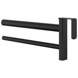 Porte-selle à deux bras portable noir fer 