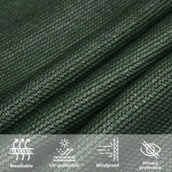 Voile d'ombrage 160 g/m² Vert foncé 3x3x3 m PEHD 