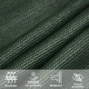 Voile d'ombrage 160 g/m² Vert foncé 3x3x3 m PEHD 