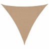 Voile d'ombrage 160 g/m² Taupe 3x3x3 m PEHD 