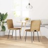 Chaises à manger lot de 2 Marron Velours 