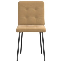 Chaises à manger lot de 2 Marron Velours 