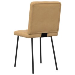 Chaises à manger lot de 2 Marron Velours 