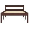 Cadre de lit sans matelas marron foncé bois pin massif 90x200cm 