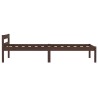 Cadre de lit sans matelas marron foncé bois pin massif 90x200cm 