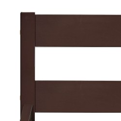 Cadre de lit sans matelas marron foncé bois pin massif 90x200cm 