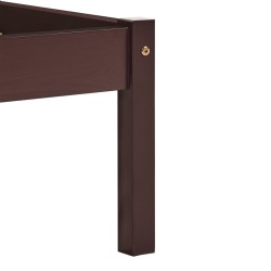 Cadre de lit sans matelas marron foncé bois pin massif 90x200cm 