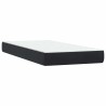 Sommier à lattes de lit avec matelas noir 100x210 cm velours 