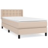 Sommier à lattes de lit avec matelas Cappuccino 90x200 cm 