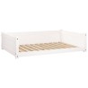 Lit pour chien Blanc 105,5x75,5x28 cm Bois de pin solide 