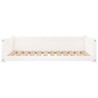 Lit pour chien Blanc 105,5x75,5x28 cm Bois de pin solide 