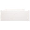Lit pour chien Blanc 105,5x75,5x28 cm Bois de pin solide 