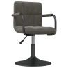 Chaises pivotantes à manger lot de 6 gris foncé velours 