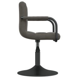Chaises pivotantes à manger lot de 6 gris foncé velours 