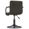 Chaises pivotantes à manger lot de 6 gris foncé velours 