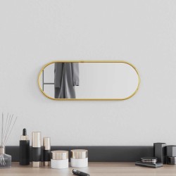 Miroir mural Doré 40x15 cm Ovale 