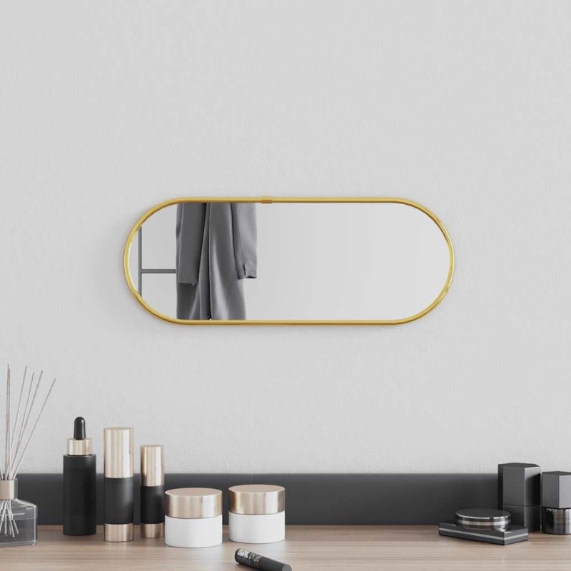Miroir mural Doré 40x15 cm Ovale 