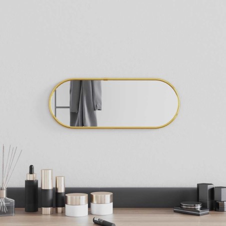 Miroir mural Doré 40x15 cm Ovale 