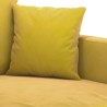 Ensemble de canapés 2 pcs avec coussins Jaune Velours 